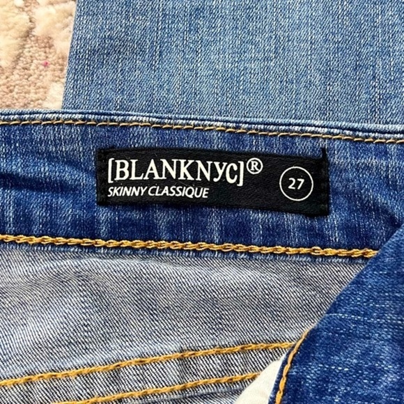 BlankNYC Skinny Classique Patchwork Split Front Jeans - Picture 11 of 14